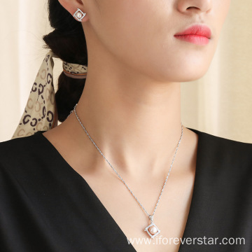 Necklace Ring Earring 2-piece Girls Wedding Jewelry Set